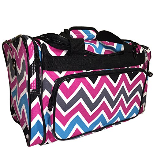 Dance Cheer Gym Pageant Travel Bag (Multi Chevron Black)