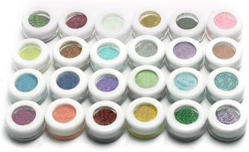 Crazycity 30 Mixed Colors Powder Pigment Glitter Mineral Spangle Eyeshadow Makeup (5pcs)
