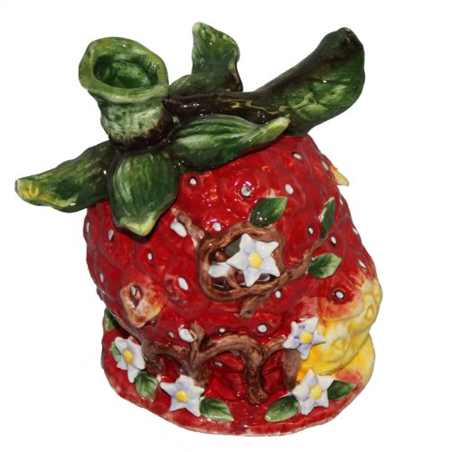 Strawberry Ceramic Tea Light Candle Holder