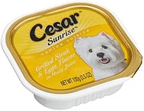 Cesar Sunrise Canine Cuisine Grilled Steak & Eggs Flavor for Small Dogs, 3.5-Ounce Cans (Pack of 24)
