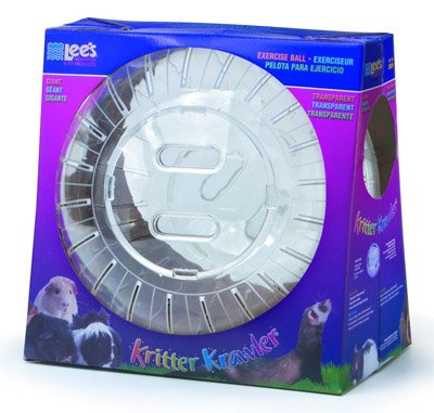 Lee's Kritter Krawler Giant Exercise Ball, 12-1/2-Inch, Clear