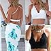 ROPALIA Women Crochet Lace Bralette Knit Bra Boho Beach Bikini Halter Tank Top
