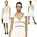 Knielanges Elegantes Cocktail Kleid, Farbe weiss von Astrapahl