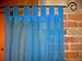 Azure Blue Sheer 100% Cotton Gauze Tab Curtain, 44 inches X 100 inches