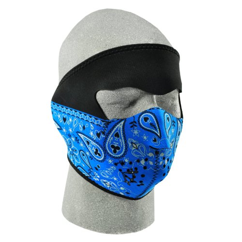 ZANheadgear Paisley Neoprene Face Mask Bandanna (Blue) Picture