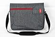 Bipra 15.6 Inch Laptop Messenger Bag Grey with Red Stripe Suitable for 15.6 Inch Fits Most Devices Netbooks, Laptop Computers, Tablets, Ipad
