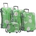 International Traveller Shiny Eclipse 4-Piece Luggage Set - CLOSEOUT (Green)