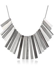 Kenneth Cole New York "Geometric Pave" Silver Hematite Pave Stick Necklace, 20"