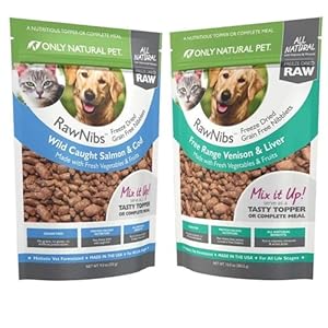 Only Natural Pet RawNibs Salmon 9oz + Venison 10oz Only Natural Pet RawNibs Salmon 9oz + Venison 10oz