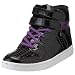 T.U.K Womens Slam Hi Top Sneaker Black/Purple Patent Black/Purple A7355L 7 UK