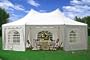 29'x21' Octagonal Wedding Party Tent Canopy Gazebo Heavy Duty Water Resistant White