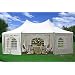 29'x21' Octagonal Wedding Party Tent Canopy Gazebo Heavy Duty Water Resistant White