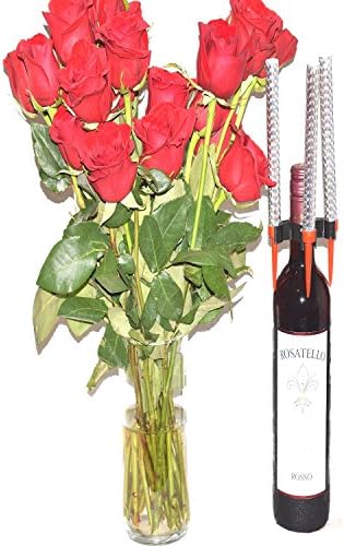 Flowers Tags and Cake Smokeless Candles with Heart Sparklers for Gifts for Husband Wife Girlfriend on Special Occasion (12)
