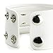 Bling Bling Crystal Rhinestones Colorful Beads Spike Soft Comfortable Velvet, Double Adjustable Size Button Clasps Friendship Bracelet,8 Inch (01. White)