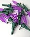 Pack of 12 Purple LED M5 Mini Replacement Christmas Light Bulbs - Green Husk