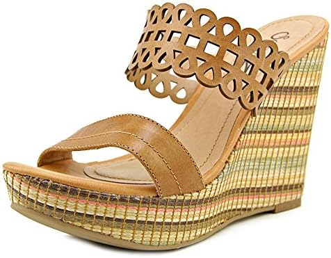 Sofia Z Eduarda Women US 8 Tan Wedge Sandal