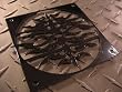 Trible Flame Mirror Single Fan Grill (black)