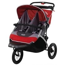 InStep Suburban Safari Double Jogging Stroller (red/grey)