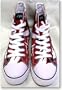 EVH Eddie Van Halen High Top Sneakers - Red, Black, and White Striped Red/Black/White 10