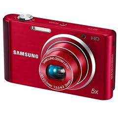 Samsung ST77 Digitalkamera (16 Megapixel, 5-fach opt. Zoom, 7,6 cm (3 Zoll) Display, bildstabilisiert, nur micro-SD) rot