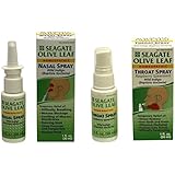 Seagate Products Homeopathic Olive Leaf Nasal and Raspberry-Spearmint Throat Spray Bundle (pack of 2)