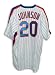 Howard Johnson Autographed/Hand Signed New York Mets White Pinstripe Majestic Jersey