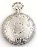 Classique Swiss Mechanical Mens Palladium Plated Pocket Watch with 17 jewels