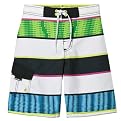 Boys' Mossimo Supply Co. Stripe Swim Short - Neon