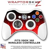 Fire Red Skin by WraptorSkinz TM fits XBOX 360 Wireless Controller (CONTROL ....