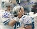 DALLAS COWBOYS TROY AIKMAN EMMITT SMITH AND MICHAEL IRVIN SIGNED AUTOGRAPHED 8x10 RP PHOTO