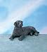 Figurine Black Labrador Retriever Hand Painted Resin