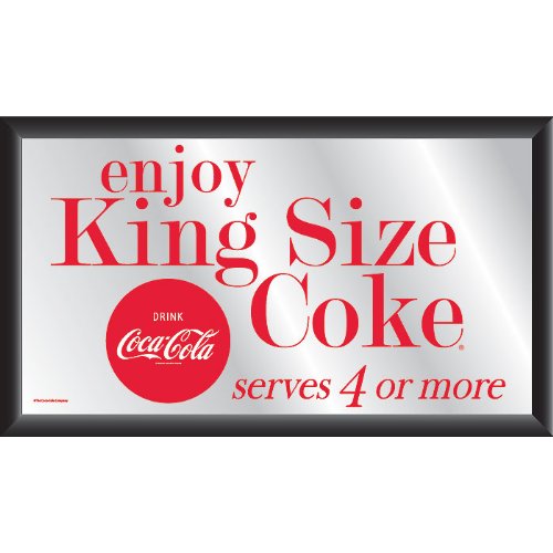 Trademark Coca-Cola Vintage Mirror Enjoy King Size Coke with Circle