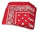 50 Bulk Western Neck Bandanas (Red)