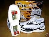 Kick-Off Skaterschuhe mit Fahrwerk = Sneakers + Inline Skater in Einem (Schwarz) Auf Knopfdruck vom Turnschuh zum Skater-Schuh wechseln / klick and drive