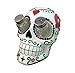 DWK 7-inch Sugar 'N' Spice Hand Painted Day of the Dead Dia de Los Muertos Sugar Skull Salt and Pepper Shaker Kitchen Dining Set