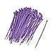 uxcell® 100 Pcs Self-locking Flexible Marker Label Cable Zip Ties Straps Purple