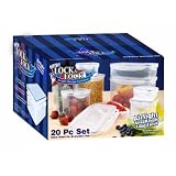 Lock & Lock HPL20BS 20-Piece Polypropylene Food-Storage Container Set