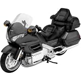 New Ray Honda 2010 Goldwing Replica Motorcycle Toy - Black / 1:12 Scale