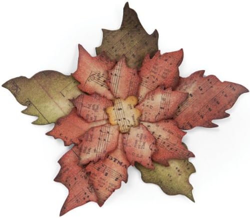 Brand New Sizzix Bigz Die By Tim Holtz 5.5"X6"-Tattered Poinsettia