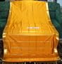 2 Rod Pocket Pumpkin Silk Sari Drapes, Panels, Curtains - India Curtain Length: 92 Inches