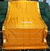 2 Rod Pocket Pumpkin Silk Sari Drapes, Panels, Curtains - India