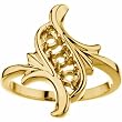 14K Yellow Gold Mother's Ring - 3 Gemstone -- YOU CHOOSE THE COLORS!