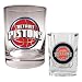 Detroit Pistons NBA Rocks Glass & Square Shot Glass Set - Primary Logo by Great American Products