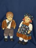 Vintage Oumlet Hansel And Gretel Bisque Porcelain Doll Set