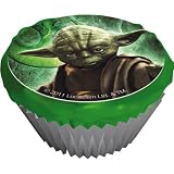 Dekoback 12 essbare Muffinaufleger Star Wars Yoda, 1er Pack (1 x 5 g)