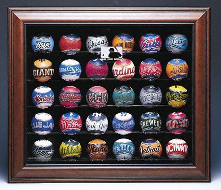 MLB 30 Baseball Display Case