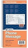 Adams Phone Message Book, Carbonless Duplicate, 5.50 x 11 Inches, 4 Sets per Page, 400 Sets per Book (SC1154D)