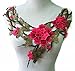 Embroidered Floral Lace Collar Venise Neck Patches Applique Trimming Sewing Acessories Craft T1378