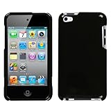 APPLE IPOD TOUCH 4 8GB 32GB and 64GB HARD PLASTIC SOLID BLACK SNAP ON CASE COVER
