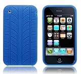 New! Blue Tyre Tread Rubber Case Cover for iPhone 3G 3GS